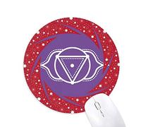 DIYthinker Totem triangulo Patron de Flor Wheel Mouse Pad de Goma roja Redonda