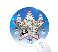 DIYthinker Una pacífica Pavilion en Lijiang, China Muñeco de Nieve Mouse Pad Redondo Star Mat