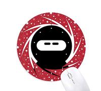 DIYthinker Universo Alien Monster Robot Wheel Mouse Pad de Goma roja Redonda