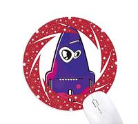 DIYthinker Universo Alien Purple Monster Wheel Mouse Pad de Goma roja Redonda