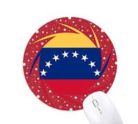 DIYthinker Venezuela Bandera Nacional país símbolo Mark Patron de América del Sur Wheel Mouse Pad de Goma roja Redonda