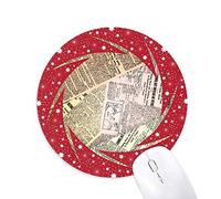 DIYthinker Venta de Venas Pattern Background Wheel Mouse Pad de Goma roja Redonda