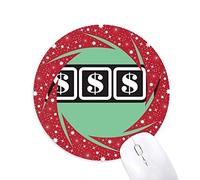 DIYthinker Winning Slot Machine Illustration Patron Wheel Mouse Pad de Goma roja Redonda