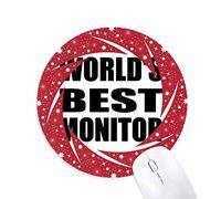 DIYthinker World 's Best Monitor Temporada de graduacion Wheel Mouse Pad de Goma roja Redonda
