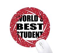 DIYthinker World 's Best Student Teacher Quote Wheel Mouse Pad de Goma roja Redonda