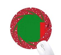 DIYthinker Zambia National Flag Africa Country Wheel Mouse Pad de Goma roja Redonda