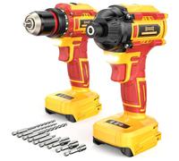 DIYtoolifz - Juego de taladro inalámbrico y atornillador de impacto compatible con batería DeWalt de 20 V (solo herramienta, sin batería), kit combinado de herramientas eléctricas sin escobillas con