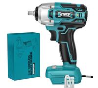 DIYtoolifz Llave de impacto inalámbrica para batería Makita de 18 V: 340 N.m, pistola de impacto eléctrica sin escobillas de 3/8 pulgadas, destornillador de impacto de alto par de 2400 rpm, llave de