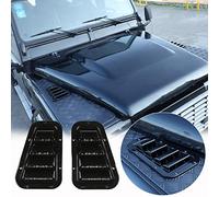 DIYUCAR 1 par de cubiertas de ventilación para el capó delantero del coche, molduras laterales de acero para la entrada de aire, cubierta de nieve, compatible con LR Defender 90 110 2004-2019