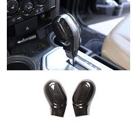 DIYUCAR Adhesivo ABS para palanca de cambios central de coche para LR Discovery 3 4 2004-2012, accesorios interiores (estilo A, grano de madera negro)
