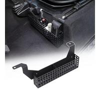 DIYUCAR Caja de almacenamiento para debajo del asiento compatible con LR Defender 90 110 130 2004-2018, aleación de aluminio, color negro, cesta de almacenamiento para debajo del asiento del coche