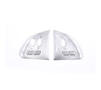 DIYUCAR Calcomanías plateadas para marco de botón de volante para Jaguar XF 2012-2015, accesorios interiores de automóviles