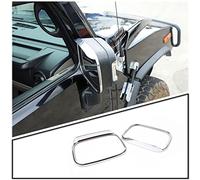 DIYUCAR Cubierta del espejo retrovisor lateral del coche Marco de la ceja de la lluvia Recorte Protección Exterior Modificación Accesorios Para Hummer H2 2003-2009 (Plata)