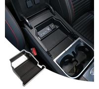 DIYUCAR para LR Discovery Sport 2020 Car Styling Central Consola Multifunción Apoyabrazos Caja de Almacenamiento Organizador Bandeja Organizador con Esterilla Antideslizante Accesorioes