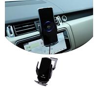 DIYUCAR Soporte de navegación para teléfono móvil LR Range Rover Vogue 2018-2022 de aleación de aluminio con control central de coche (versión de cargador inalámbrico)