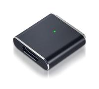 Diyuna USB C a Mag-S 3 Adaptador Magnético 100W, Convertidor Tipo C Hembra a Mag-S 3 T-Head, Carga Rápida PD Compatible con MacBook Pro/Air M1 M2 M3 M4 (14"/16") Plata