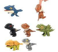 Diyxisk 6 Piezas Dinosaurios Juguetes, Interesante Dinosaurio Dedo, Exquisito Figuras de Dinosaurios, para Niños y Niñas, Regalos de Cumpleaños, Obsequios de Fiesta (6 Estilos)