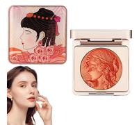 Diyxisk Coloretes en Polvo, el úLtimo Peso Ligero Colorete, 6g colorete en polvo, en Relieve Rubor, Brillo Natural, Rubor Resistente al Agua, Maquillaje Facialde Larga Duración (Naranja)