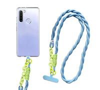 Diyxisk Cuerda para Movil 60cm Trenza Retorcida Correa Movil Azul/Verde Diagonal Cordon Moviles Cuello Adecuado para Crianza Vacaciones Actividades al Aire Libre y Viajes