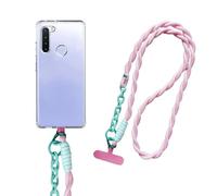 Diyxisk Cuerda para Movil 60cm Trenza Retorcida Correa Movil Rosa/Cian Diagonal Cordon Moviles Cuello Adecuado para Crianza Vacaciones Actividades al Aire Libre y Viajes