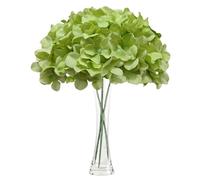 Diyxisk Hortensia Verde 3 Piezas 68cm Flores Artificiales Decoracion Flor Artificial, Flores de Seda Artificial para Boda Centros de Mesa Fiesta Proyecto DIY