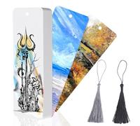 Diyxisk Papel Acuarela Marcapaginas, 50 Hojas Papel Acuarela 300gr Algodon, con Agujeros, para Punto de Libro, Postales y Tarjetas de Felicitación de Bricolaje