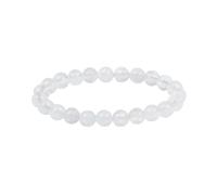 Diyxisk Pulsera Piedras Naturales Mujer, Personalizada Pulsera Chakras Mujer, Elástico Pulseras Hombre, con Borsa di Stoffa, Il Miglior Regalo per la Mamma e la Moglie(Cristal Blanco)
