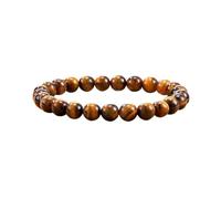 Diyxisk Pulsera Piedras Naturales Mujer, Personalizada Pulsera Chakras Mujer, Elástico Pulseras Hombre, con Borsa di Stoffa, Il Miglior Regalo per la Mamma e la Moglie(Ojo de Tigre)