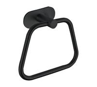 DIYZON Anillo de Toalla Autoadhesivo, Accesorios de Baño, Soporte de Toalla de Mano de Acero Inoxidable 304 para baño y Cocina, Gancho de Toalla de Escalera, Montaje en Pared sin Taladro (Negro)