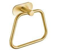 DIYZON Anillo de Toalla Autoadhesivo, Accesorios de Baño, Soporte de Toalla de Mano de Acero Inoxidable 304 para baño y Cocina, Gancho de Toalla de Escalera, Montaje en Pared sin Taladro (Dorado)