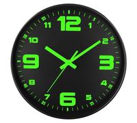 DIYZON Reloj de Pared Luminoso, Silencioso, Sin Tictac, 25 cm, Luz Nocturna, Funciona con Pilas, Reloj de Pared Moderno con Iluminación de, Decoración para Cocina, Hogar