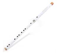 Dizi Kit Flauta China Dizi De Bambú Blanco/negro Estilo De Dos Secciones Fácil De Llevar Flauta Musical De Viaje Llave De C/D/E/F/G(White,F)