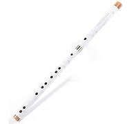 Dizi Kit Flauta China Dizi De Bambú Blanco/negro Estilo De Dos Secciones Fácil De Llevar Flauta Musical De Viaje Llave De C/D/E/F/G(White,D)