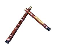 Dizi Kit Flauta De Bambú Amargo De Línea Blanca De Cuerno Negro De Latón De Una Sola Articulación Flauta Para Principiantes Flauta Transversal(F Key)