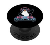 Dj Animal Pinguino Música Electrónica PopSockets PopGrip Adhesivo