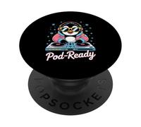 Dj Animal Pinguino Pod-Ready Fiesta PopSockets PopGrip Adhesivo