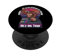 DJ Bigfoot Él está de gira Funny Sasquatch Music Lover PopSockets PopGrip Adhesivo