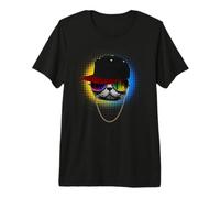 DJ Cat and Music Funny Cute Kitten Cats Lovers Camiseta Premium