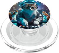 DJ Cat Party Squirrels Música Fun Retro Vibes PopSockets PopGrip para MagSafe