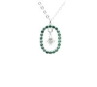 DJ CIUDAD DE JOYAS Gargantilla Oficial Betis plata piedras verdes