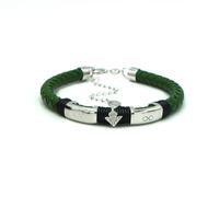 DJ CIUDAD DE JOYAS Pulsera Oficial Real Betis en cuero y acero. PAPÁ