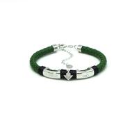 DJ CIUDAD DE JOYAS Pulsera Oficial Real Betis en cuero y acero. TE QUIERO con Tarjeta