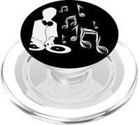 DJ con Tocadiscos y Notas Musicales, Escuchar música de Fiesta PopSockets PopGrip para MagSafe
