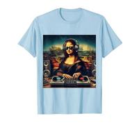 DJ de Mona Lisa Camiseta, Hombre, Azul Bebé, XL