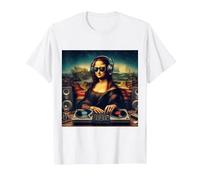 DJ de Mona Lisa Camiseta, Hombre, Blanco, S