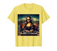 DJ de Mona Lisa Camiseta, Hombre, Limón, S