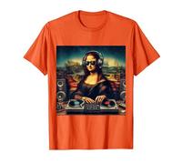 DJ de Mona Lisa Camiseta, Hombre, Naranja, XXL