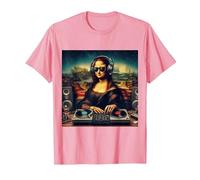 DJ de Mona Lisa Camiseta, Hombre, Rosado, 3XL