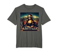 DJ de Mona Lisa Camiseta, Hombre Tallas Grandes, Asfalto, 5X Alto