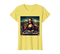 DJ de Mona Lisa Camiseta, Mujer, Limón, S